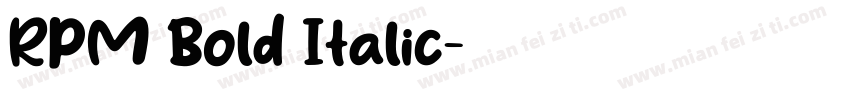 RPM Bold Italic字体转换